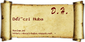 Dóczi Huba névjegykártya